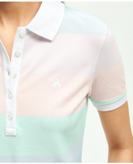 Supima Cotton Stretch Stripe Pique Polo Shirt