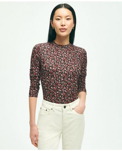 Jersey Floral Ditsy Print Long-Sleeve T-Shirt