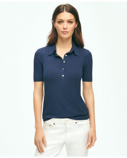 Brooks Brothers Short-sleeve Jersey Knit Polo Shirt | Navy | Size Xs