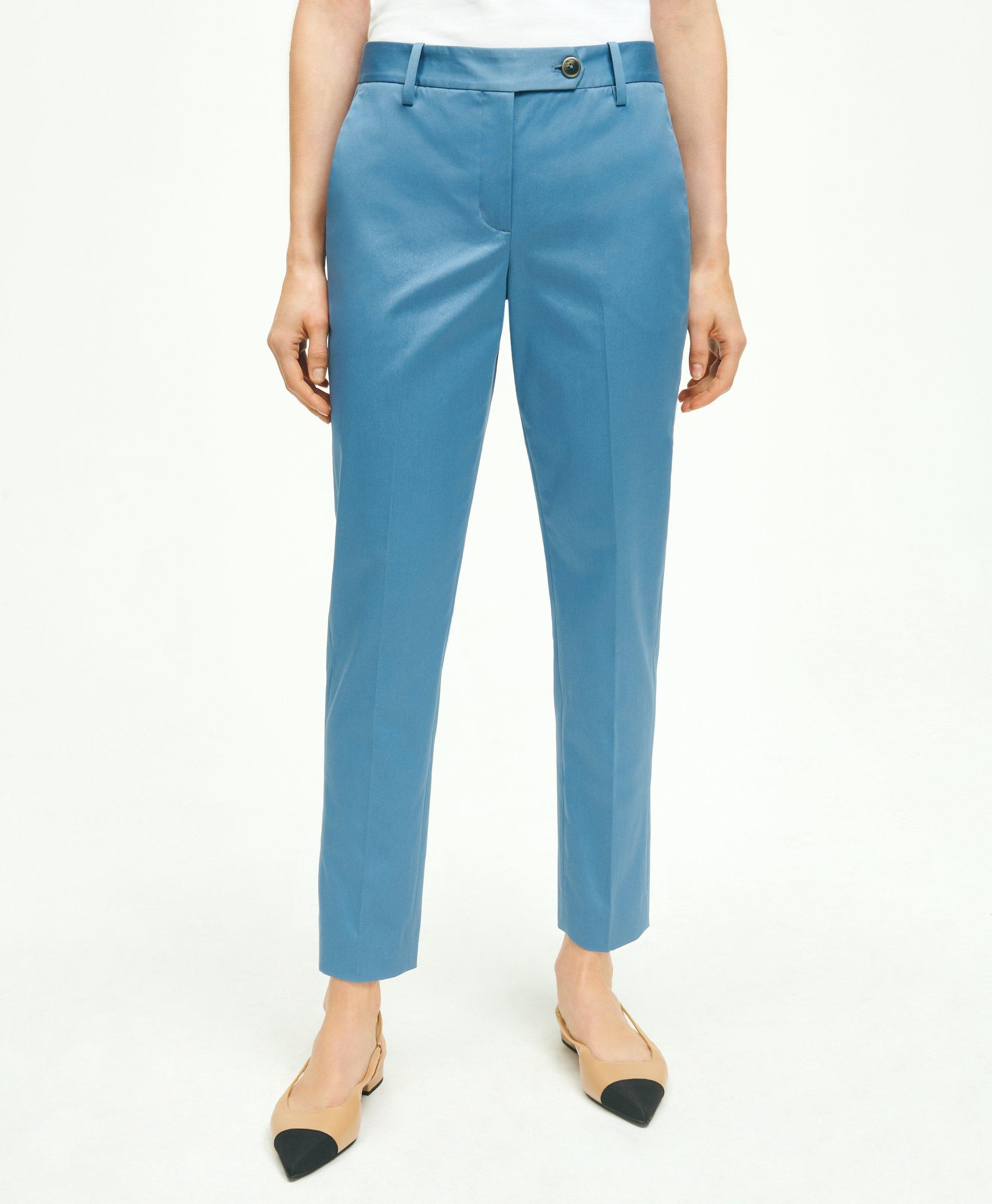 Brooks Brothers Stretch Cotton Pants | Blue | Size 12