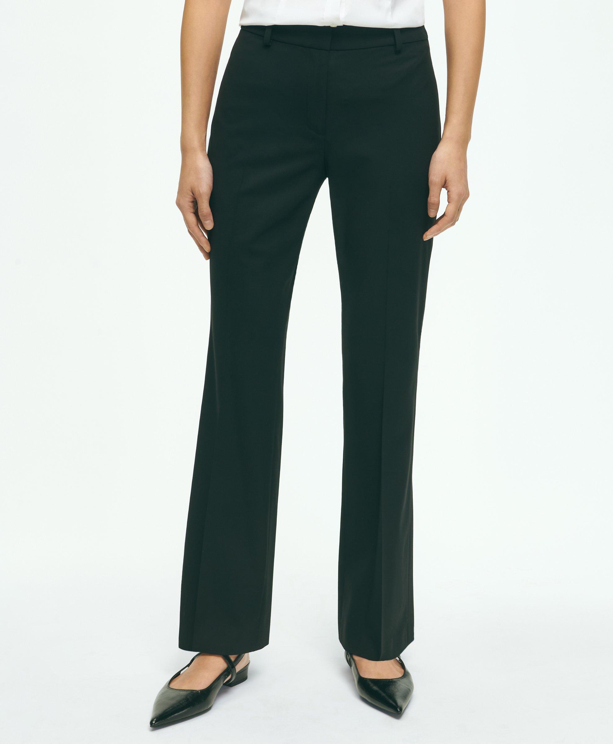 Black Wool Stretch Dress Pant