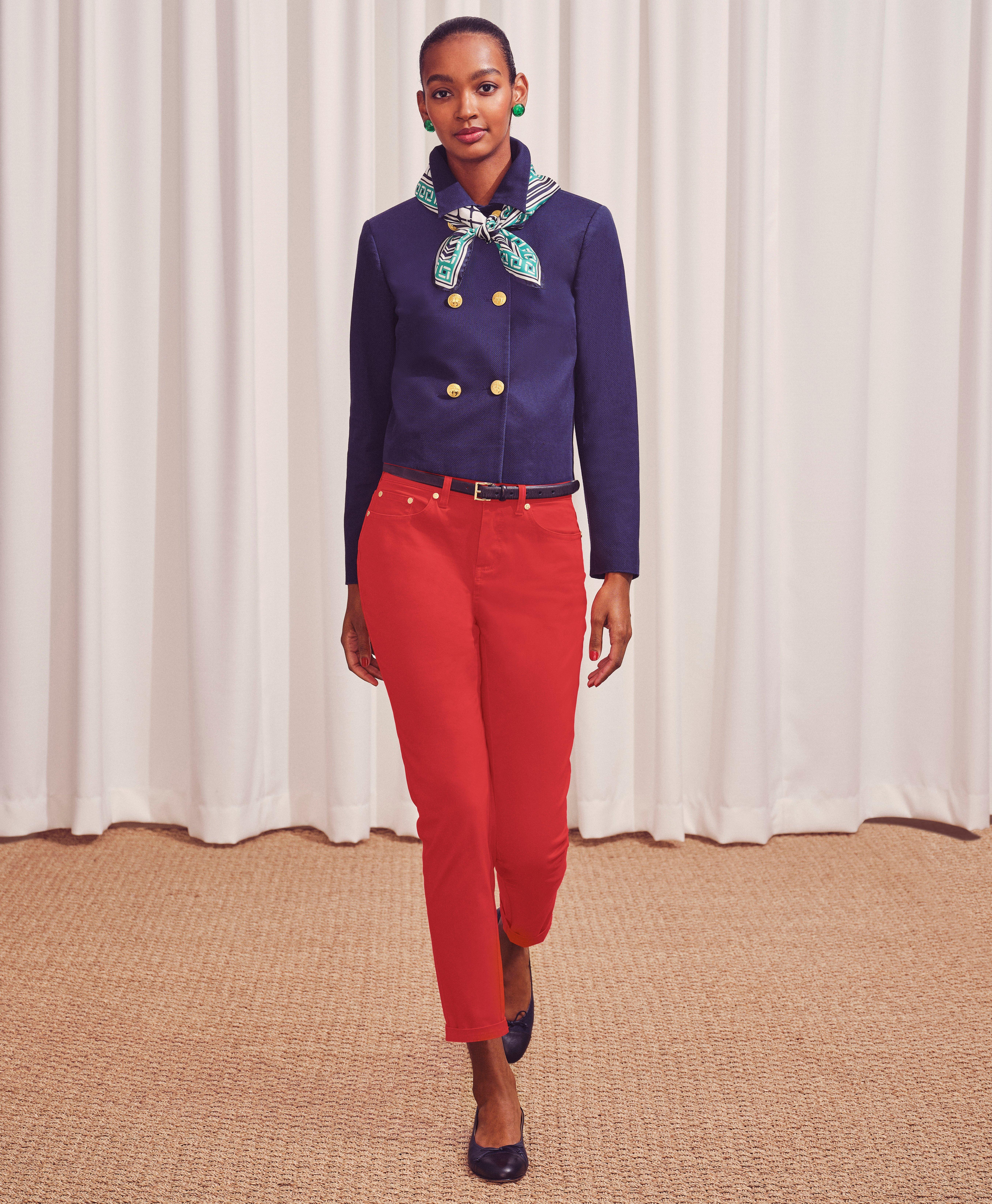 Stretch Cotton Five-Pocket Pants