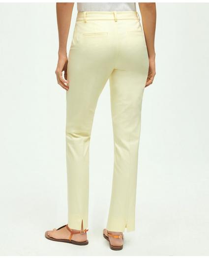 Stretch Cotton Pinpoint Oxford Cropped Pants