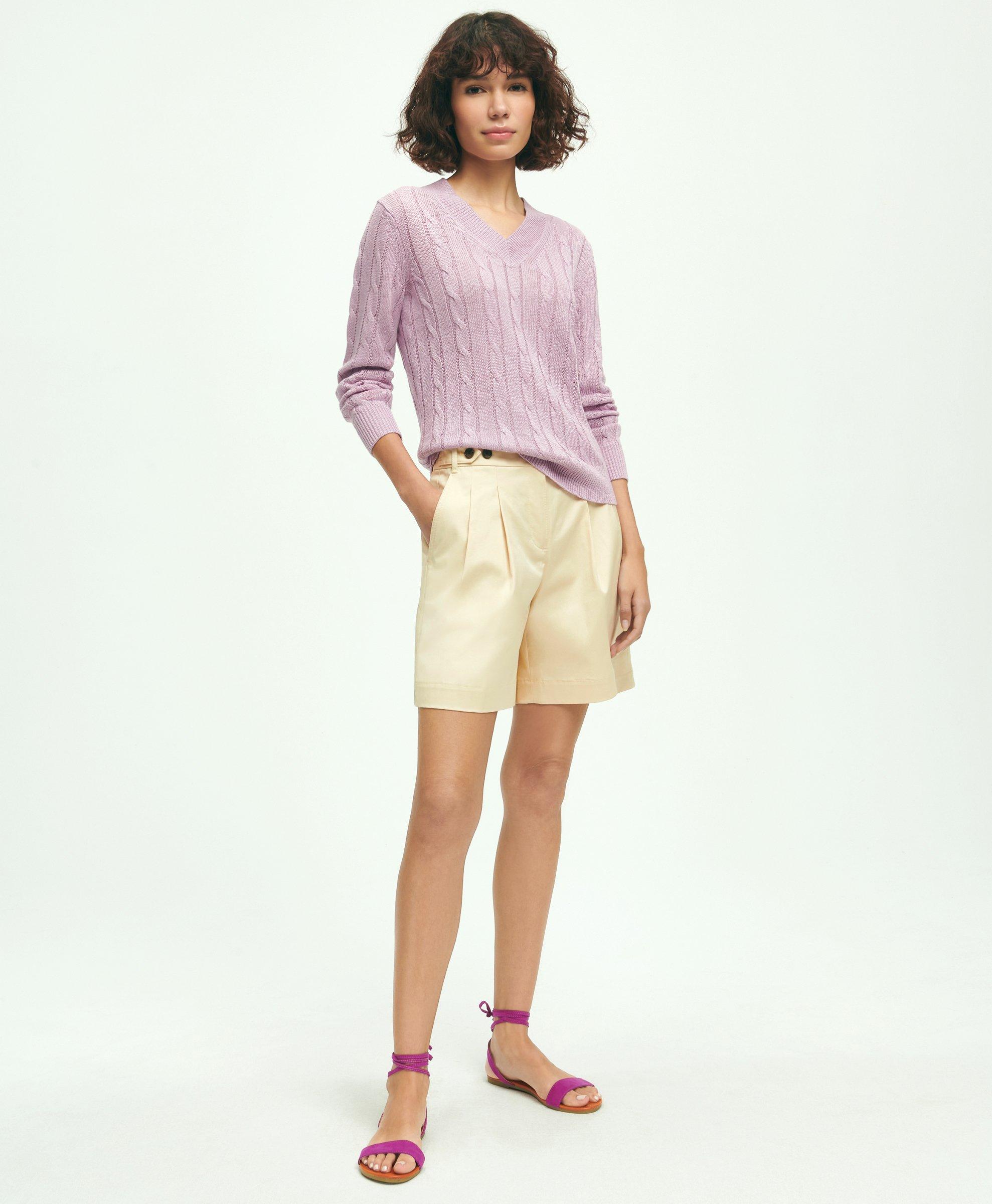 Stretch Cotton Twill Shorts