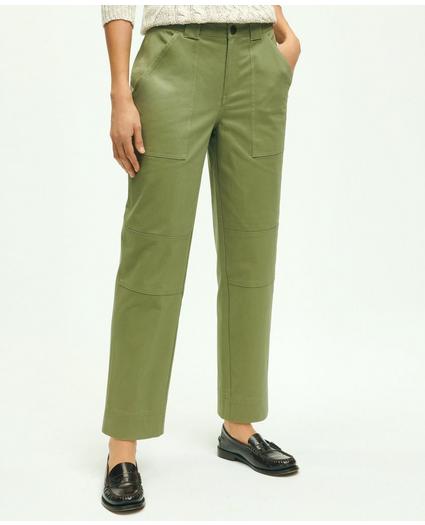 Stretch Cotton Relaxed Utility Pants
