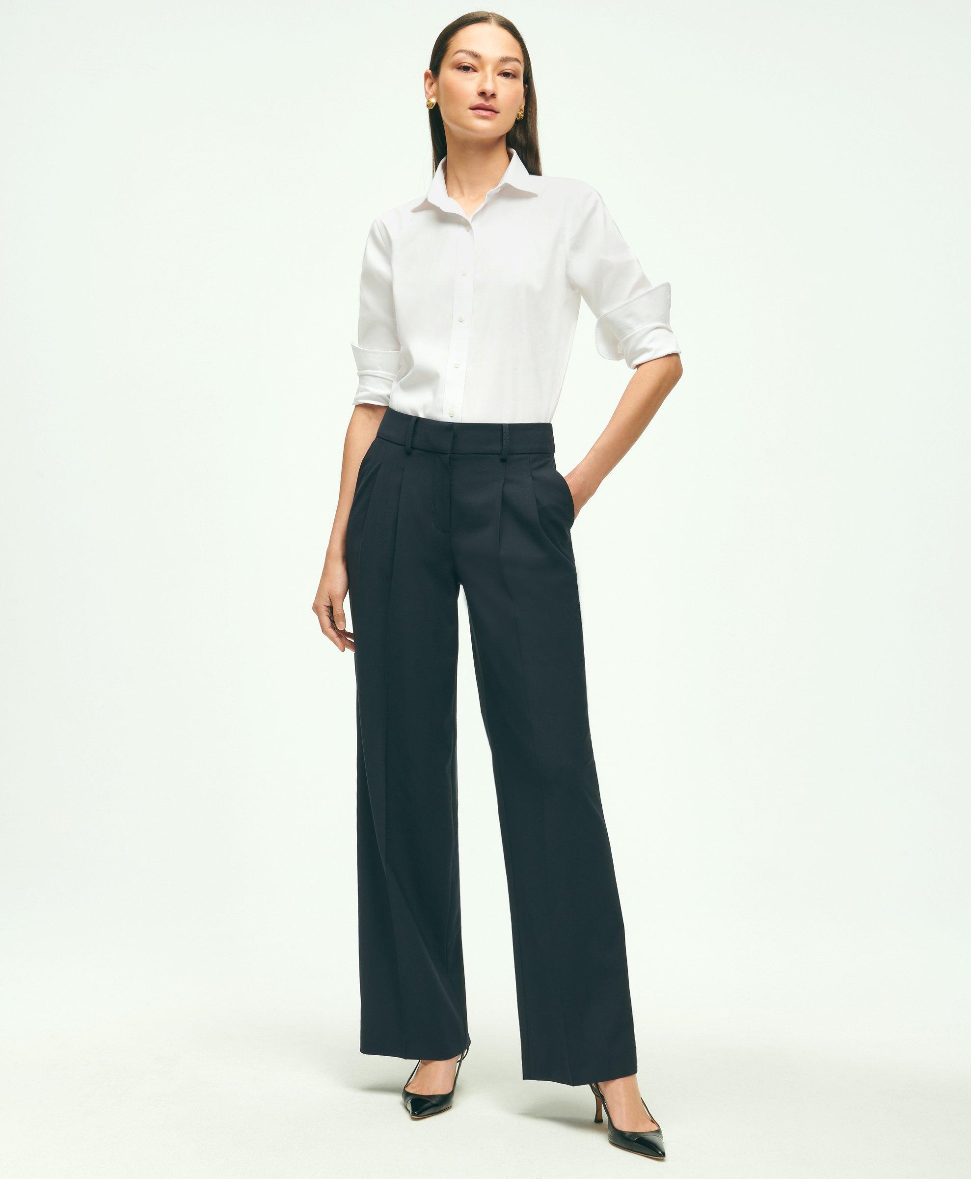 Everlane The Side Zip Stretch Cotton Pant Women’s Navy Elastic Waist  Trousers 2