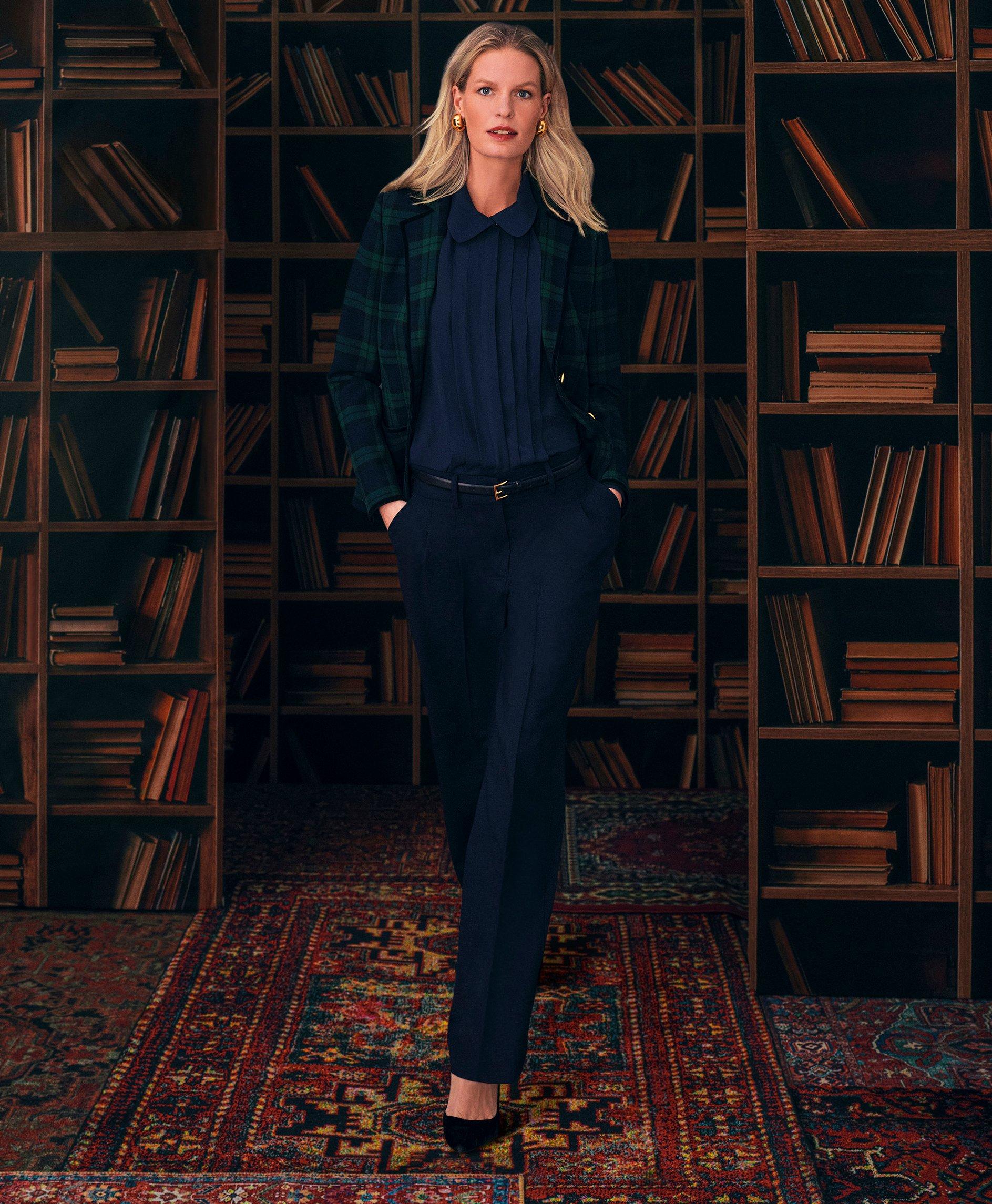 The Essential Stretch Pleat-Front Wide Leg Trousers