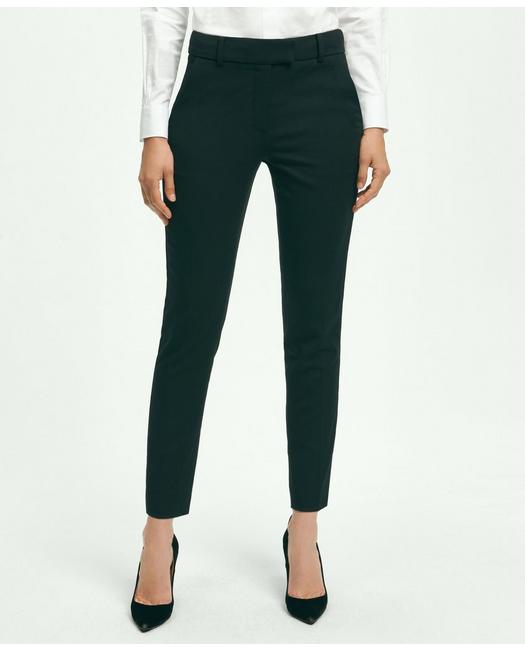 Brooks Brothers Stretch Merino Wool Blend Tuxedo Pants | Black | Size 4