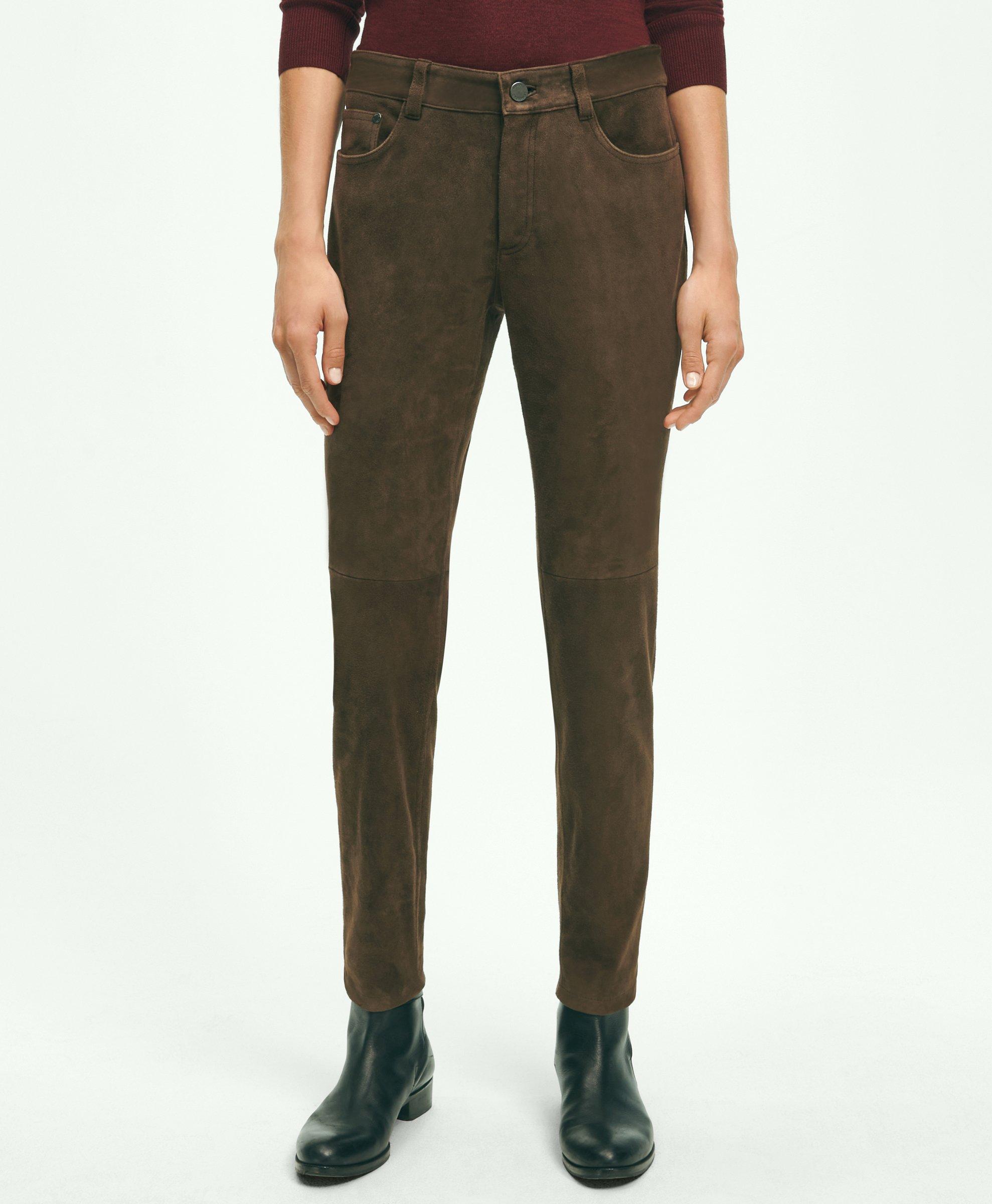Brooks Brothers Suede 5-pocket Pants | Dark Brown | Size 8