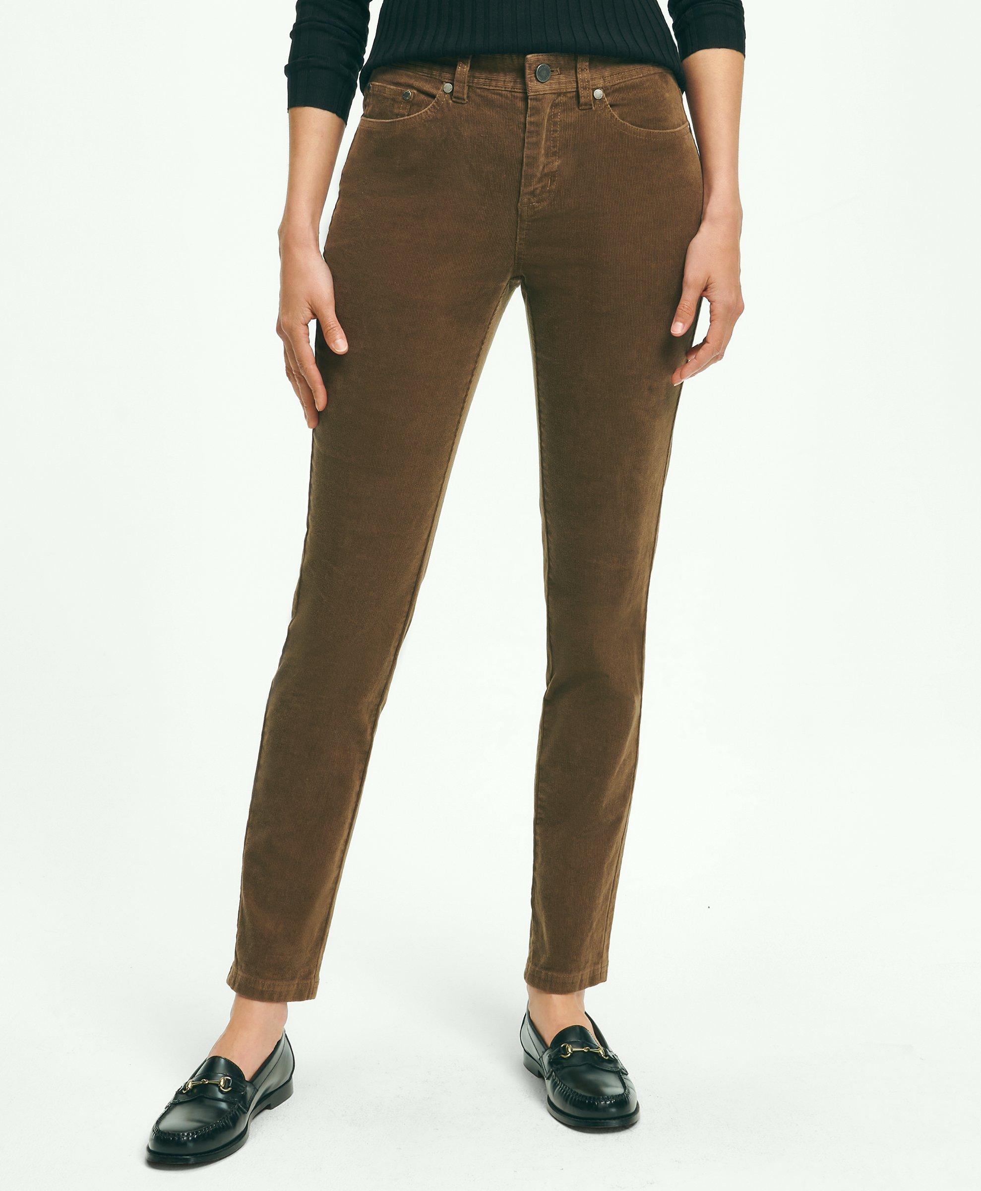Brooks Brothers Stretch Cotton Corduroy 5-pocket Pants | Brown | Size 0