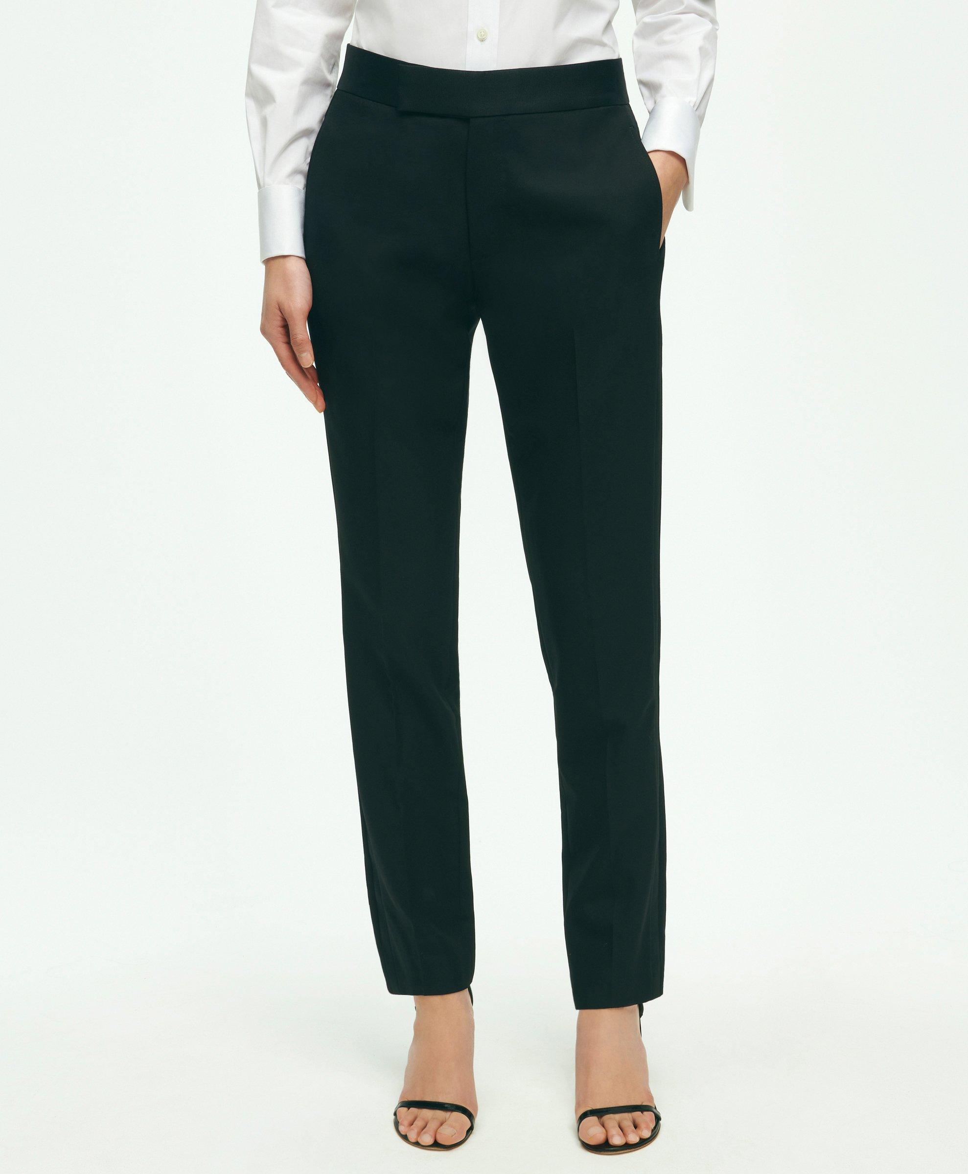 Shop Brooks Brothers Black Fleece Tuxedo Pants In Wool | Size 14