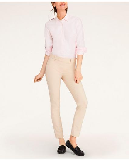 Classic-Fit Supima Cotton Oxford Stripe Forward-Point Shirt