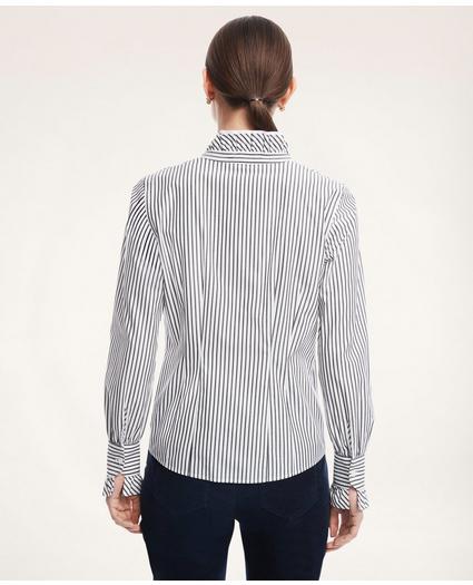 Ruffle-Collar Non-Iron Stretch Supima Cotton Shirt