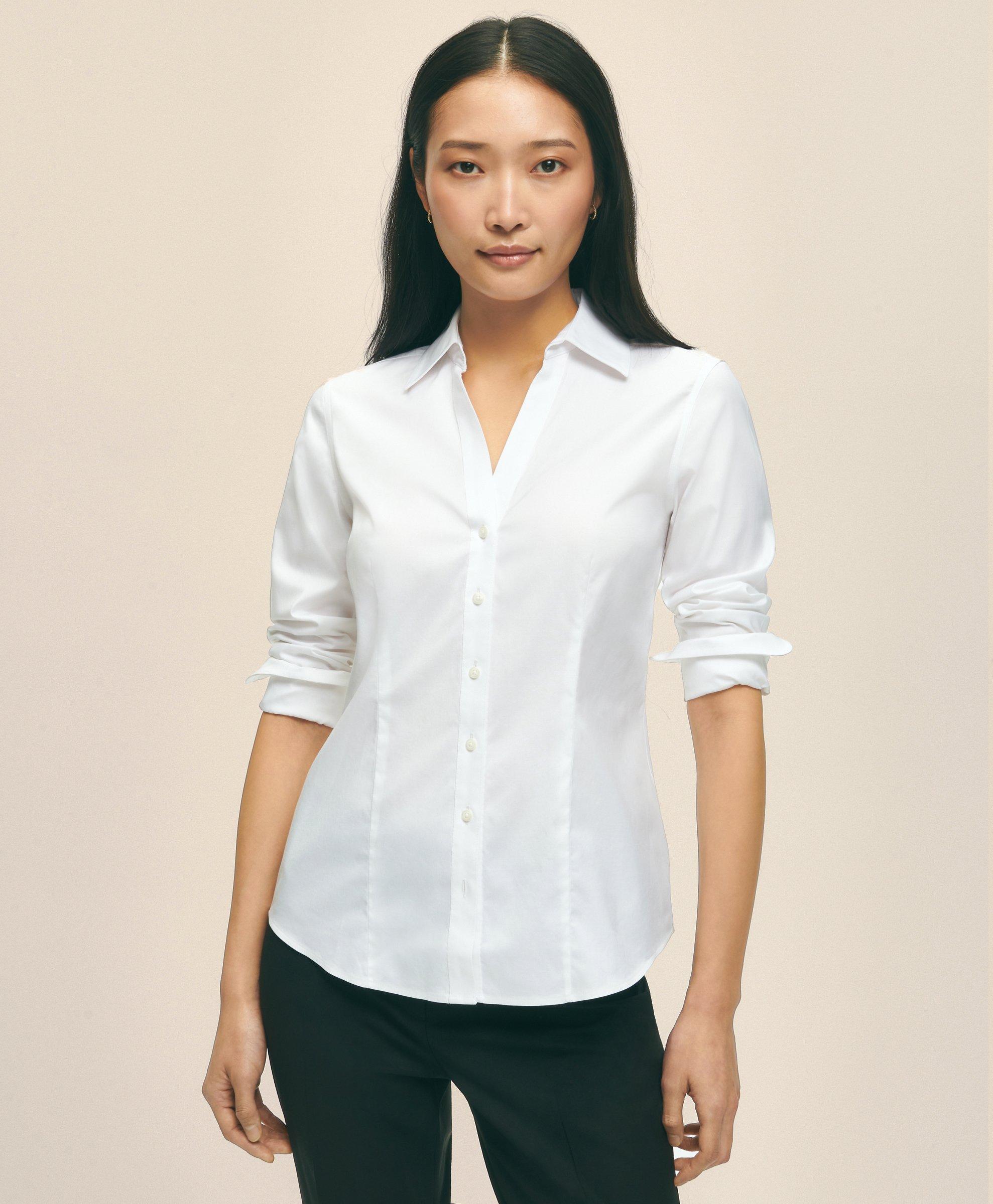 White collar hotsell shirt for ladies