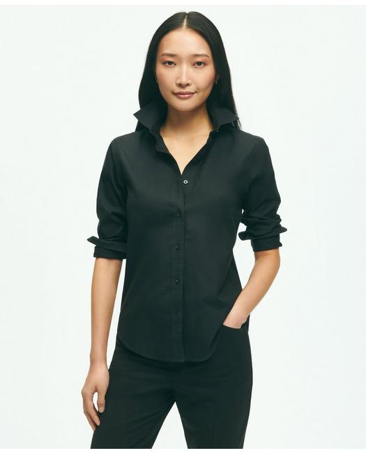 Brooks Brothers Classic-fit Non-iron Stretch Supima Cotton Dress Shirt | Black | Size 14