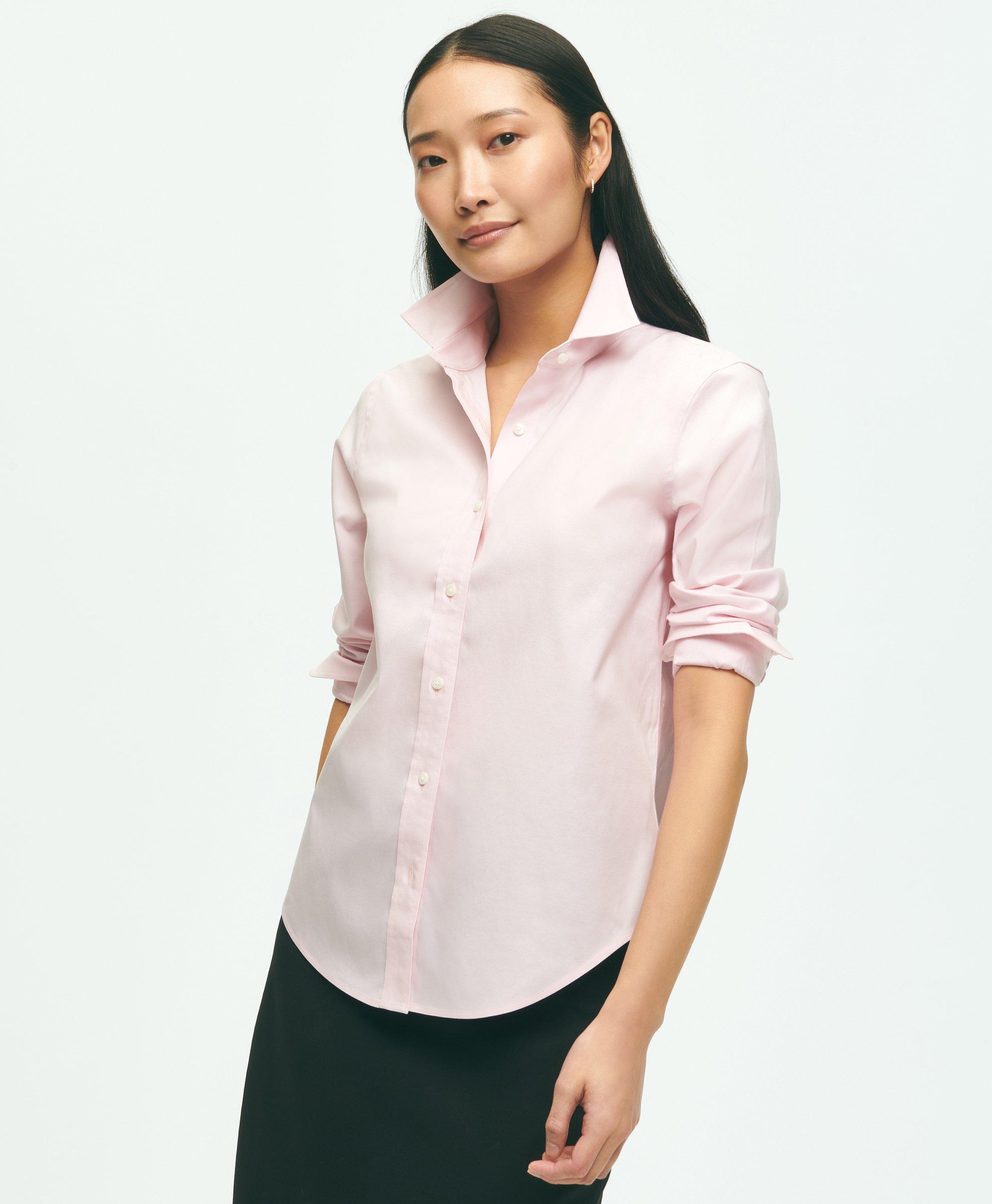 Brooks Brothers Classic-fit Non-iron Stretch Supima Cotton Dress Shirt | Pink | Size 6