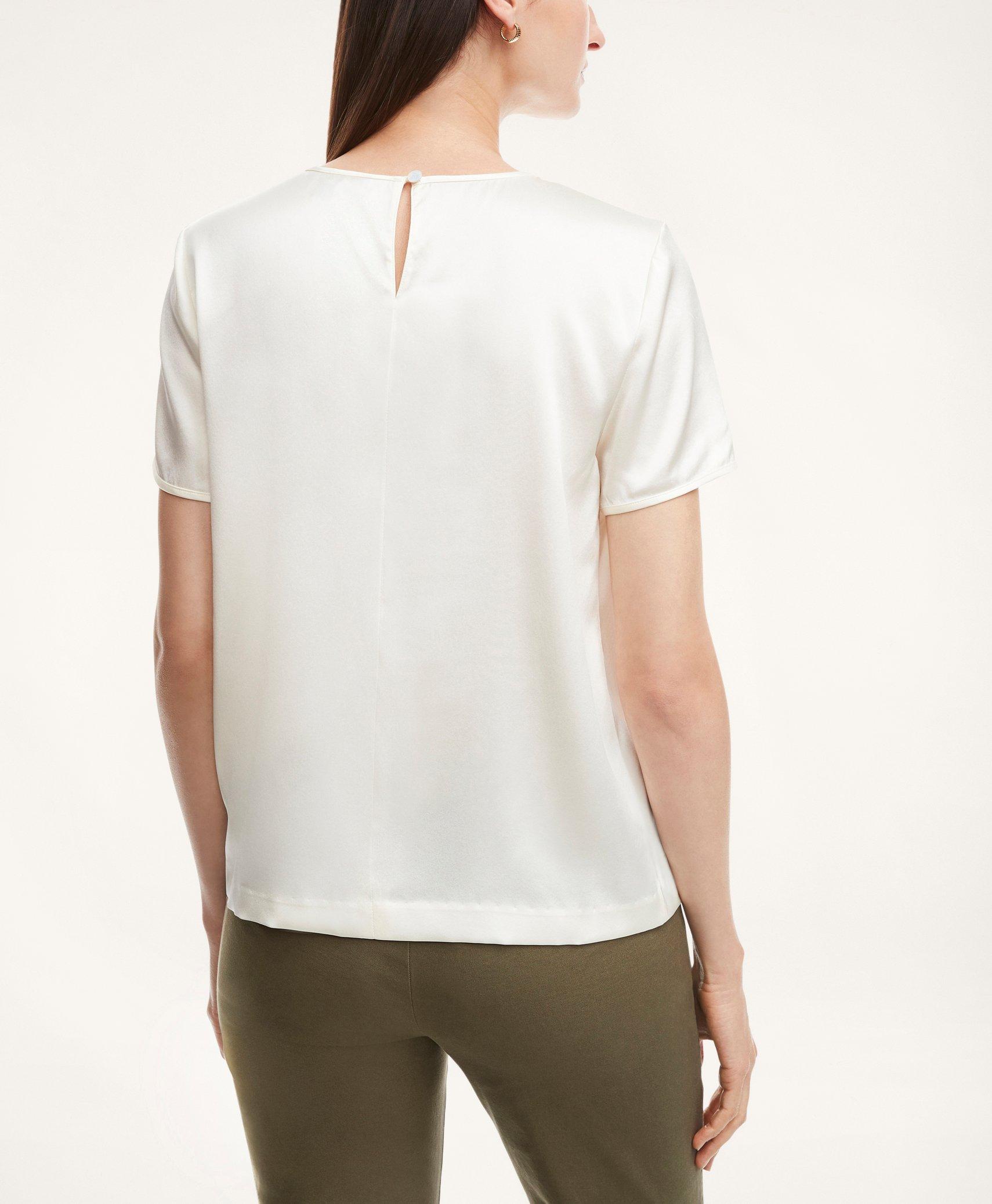Brooks Brothers Women's Silk T-Shirt
