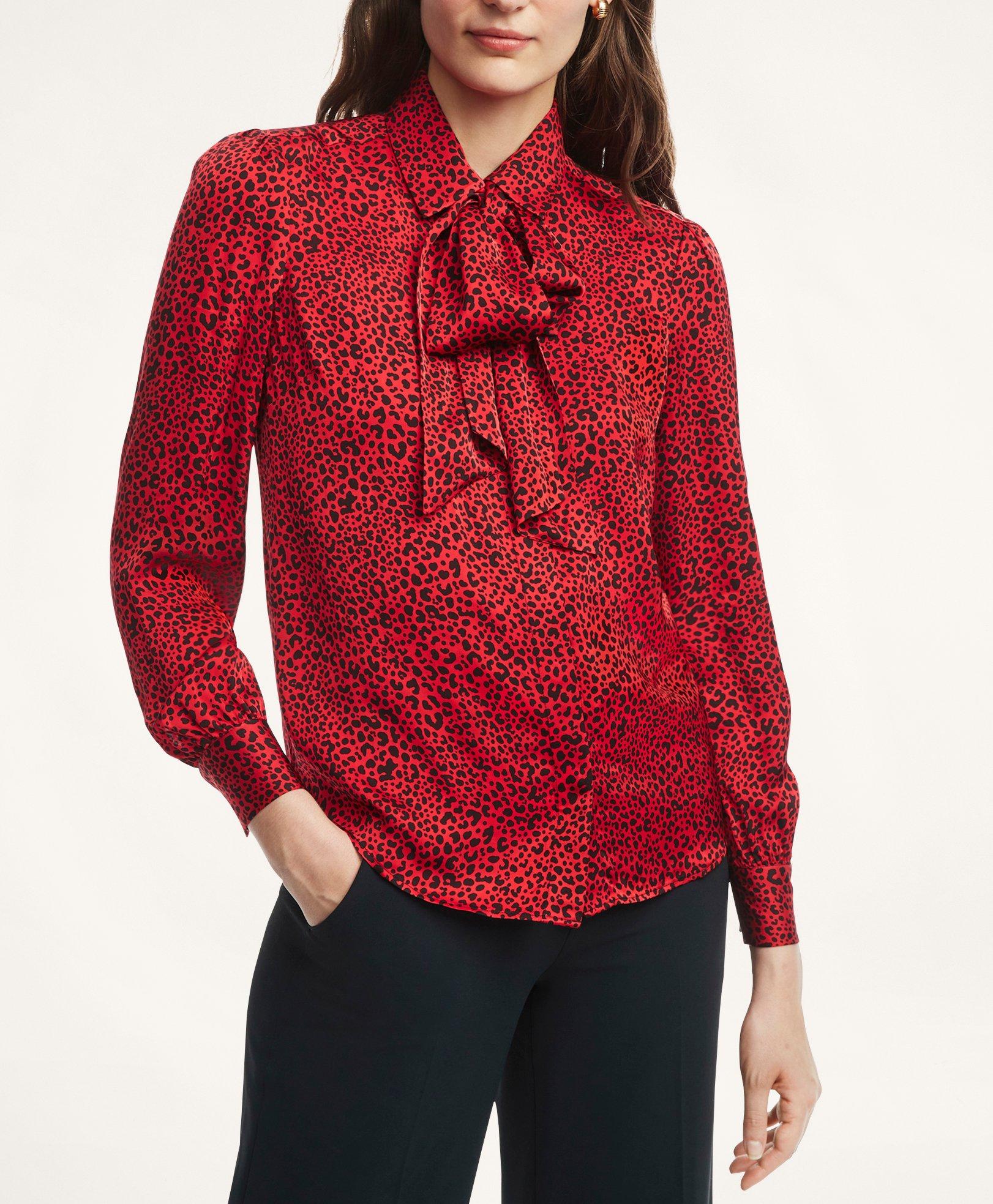 Polka dot silk outlet blouse