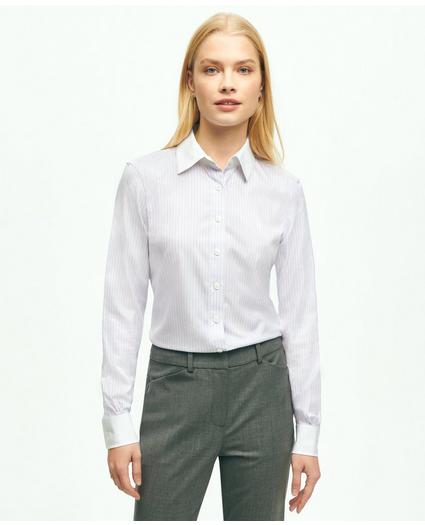 Fitted Non-Iron Stretch Supima Cotton Stripe Shirt