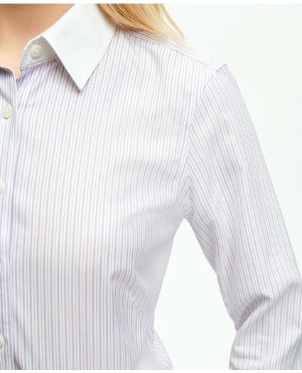 Fitted Non-Iron Stretch Supima Cotton Stripe Shirt