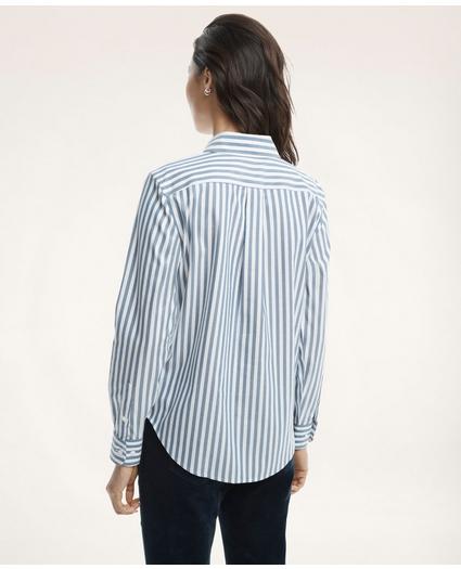 Classic Fit Non-Iron Stretch Supima Cotton Stripe Dress Shirt