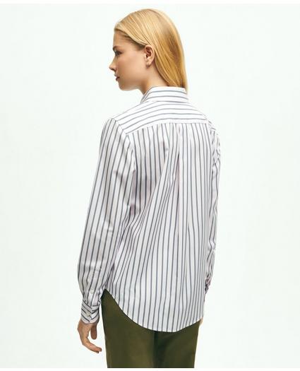 Classic Fit Non-Iron Stretch Supima Cotton Stripe Shirt