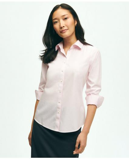 Fitted Stretch Supima Cotton Non-Iron Mini Stripe Dress Shirt