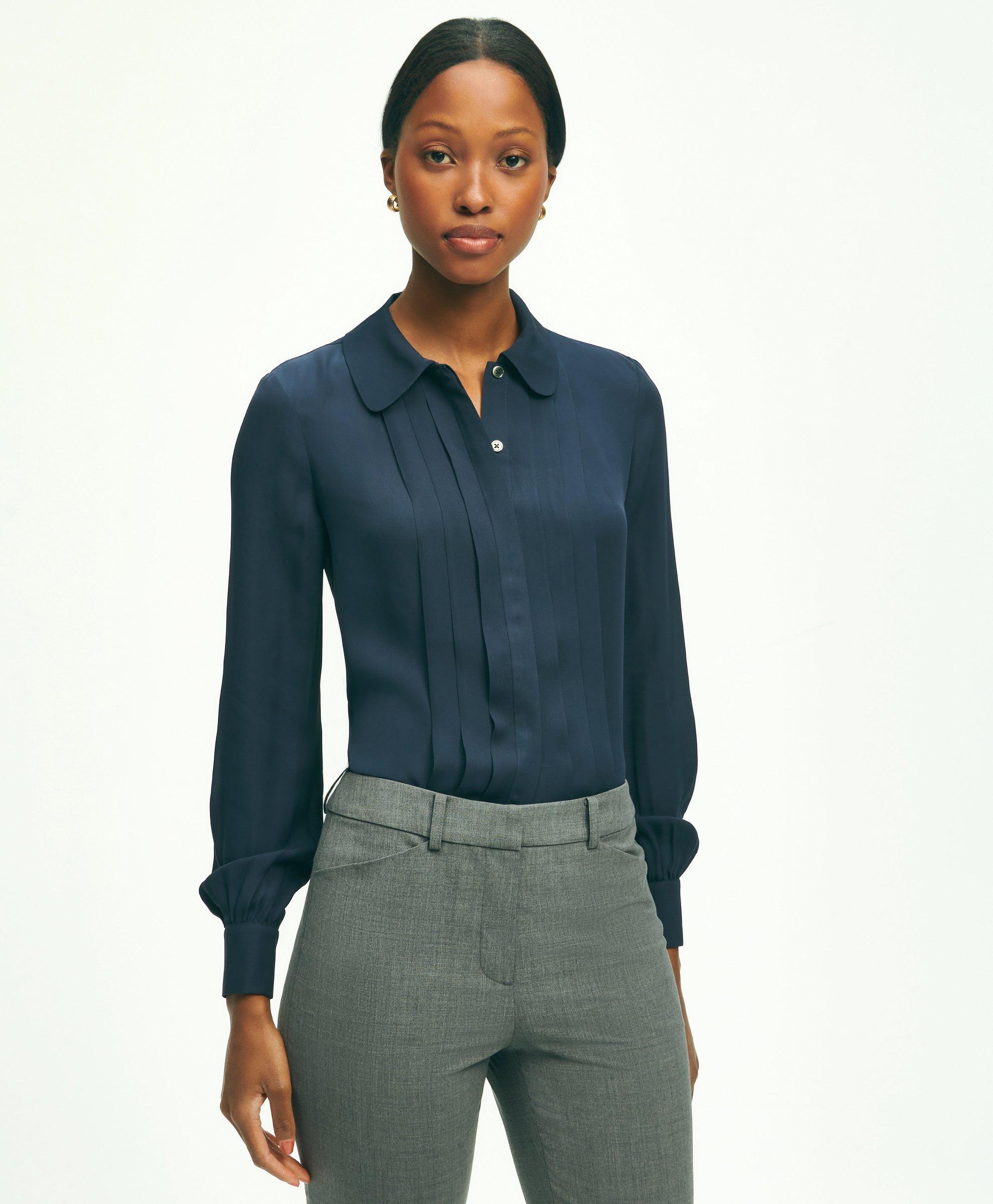 Navy blue shop dressy blouse