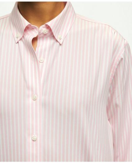 Relaxed Fit Stretch Supima Cotton Non-Iron Striped Dress Shirt