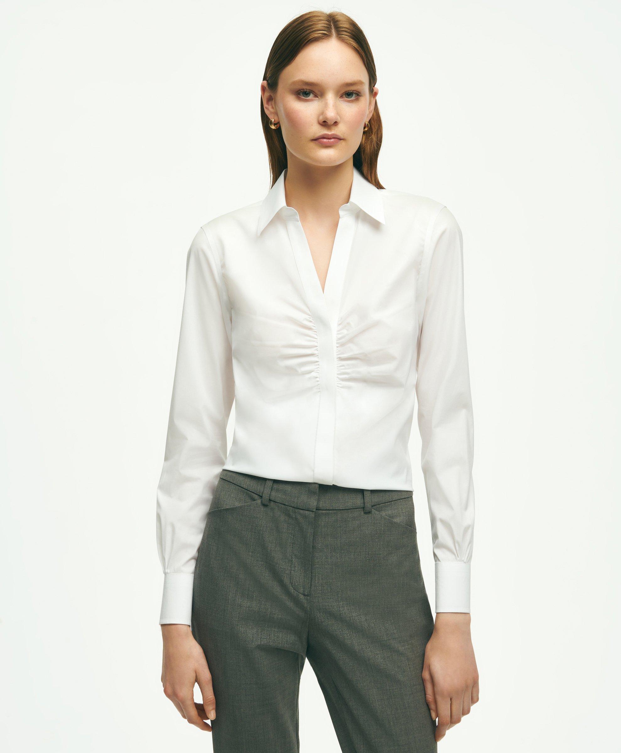 women's white cotton blouses