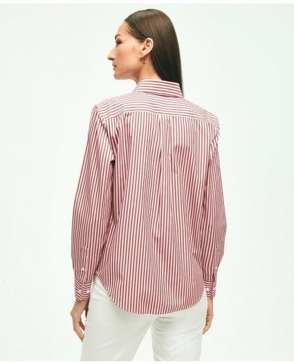 Classic Fit Stretch Supima Cotton Non-Iron Striped Dress Shirt