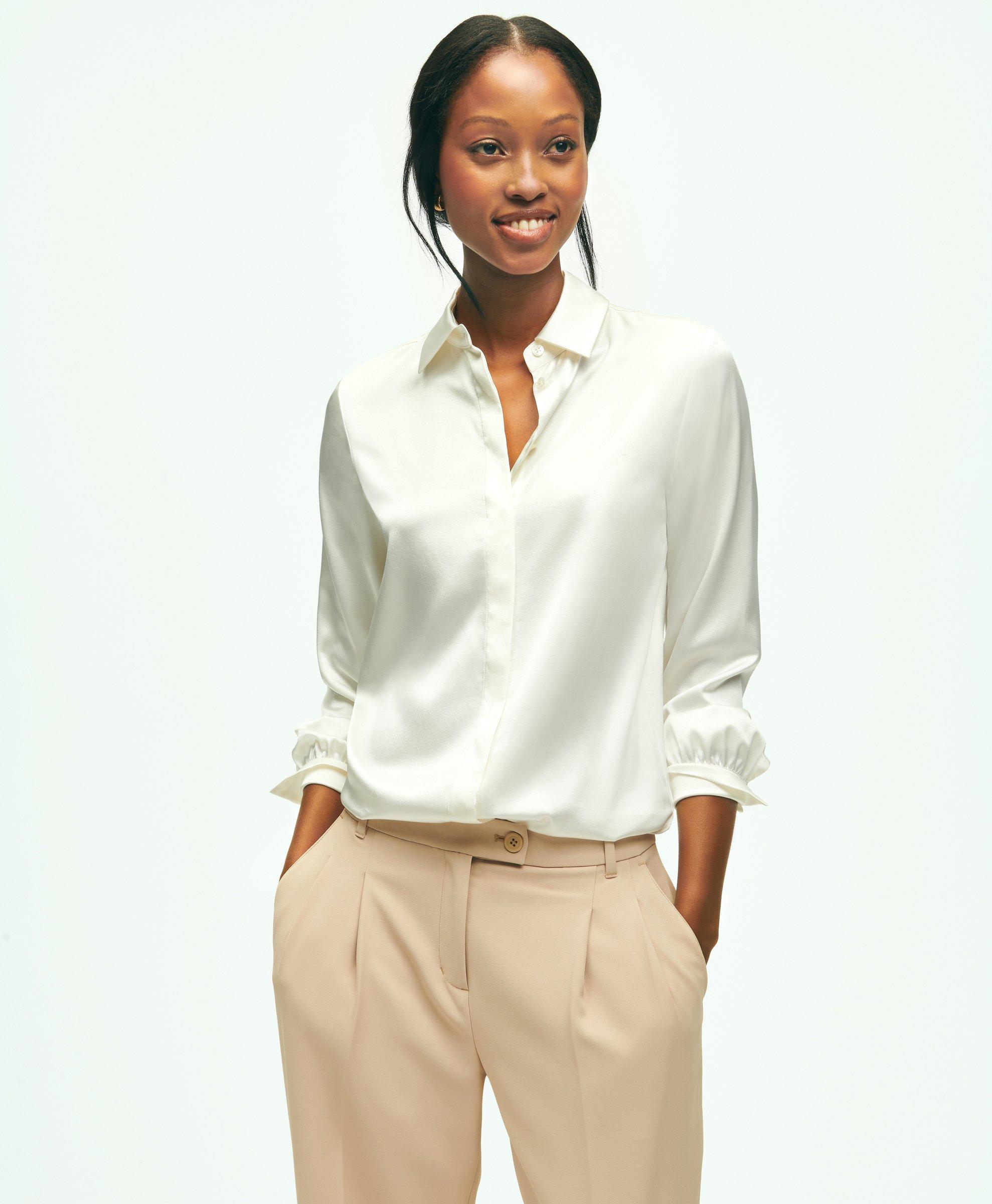 Silk shirt womens sale