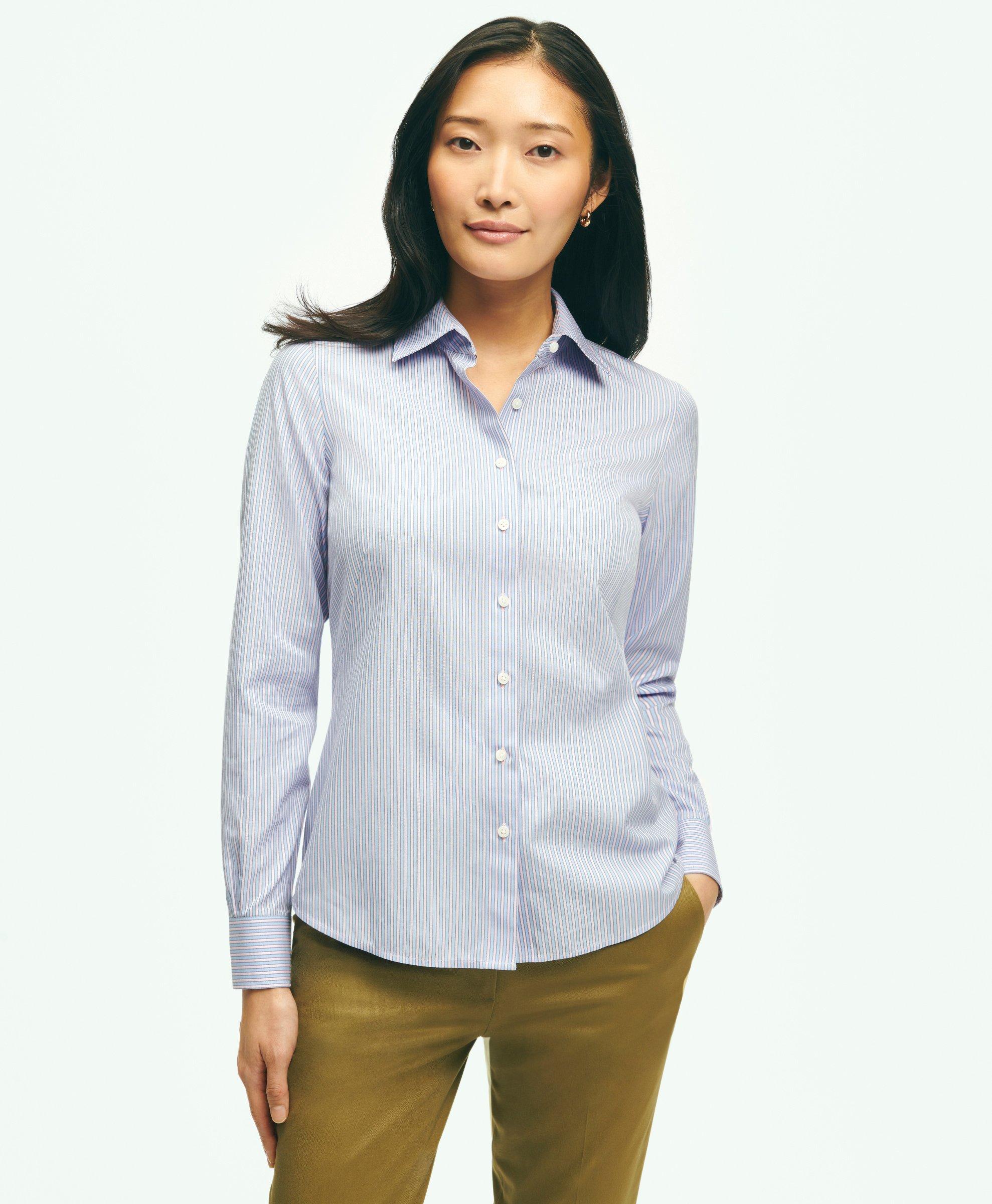 Stretch Big & Tall Dress Shirt, Non-Iron Pinpoint Button-Down Collar