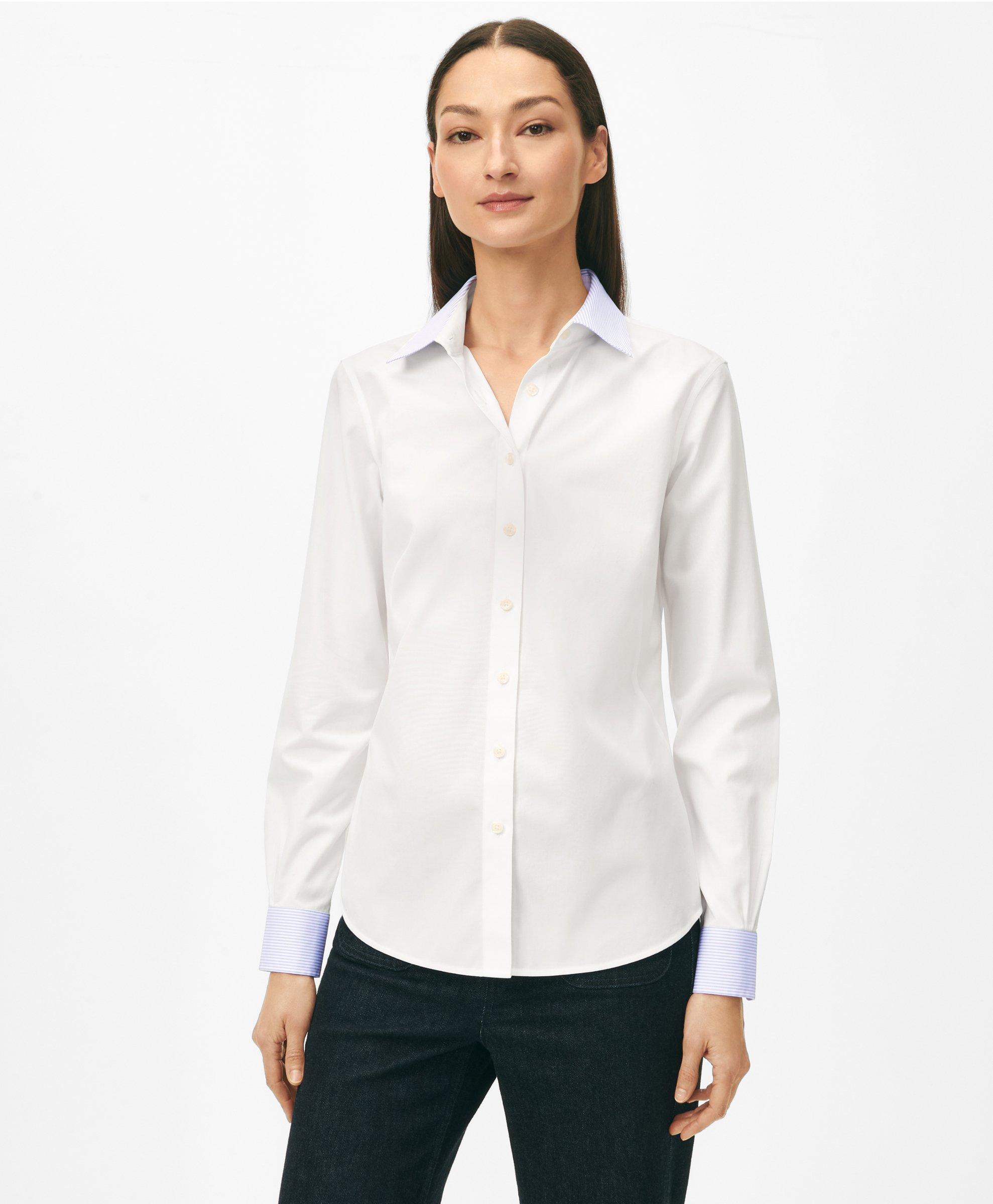 Cheap white collared shirts on sale