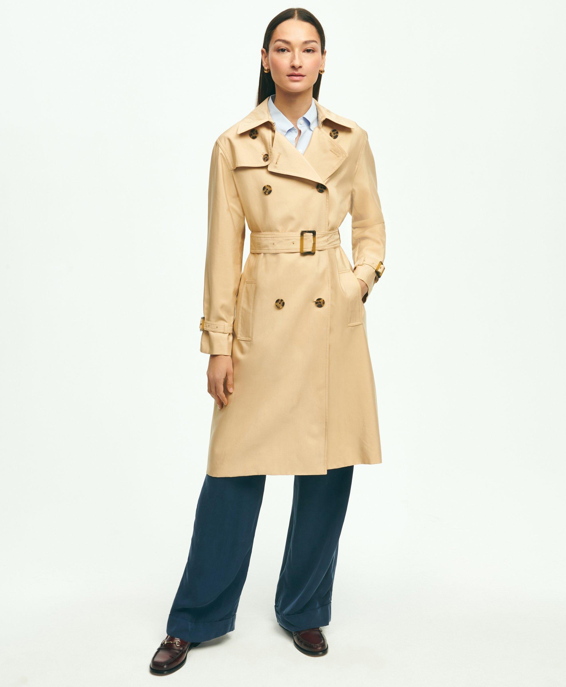 Faux Fur Belted Mock Neck Coat