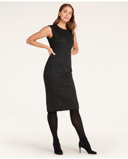 Ponte Leopard Print Dress