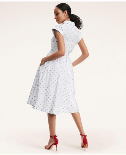 Cotton Jacquard Cherry Shirt Dress