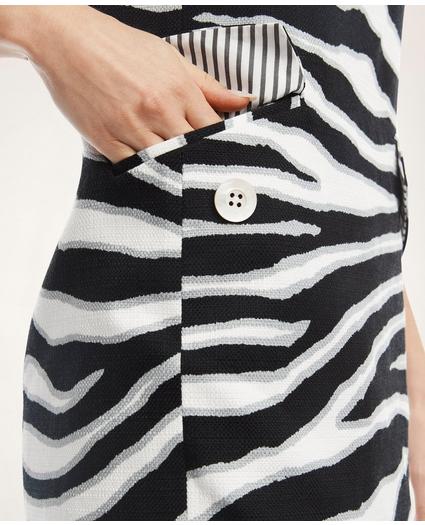 Cotton Zebra Print Shift Dress