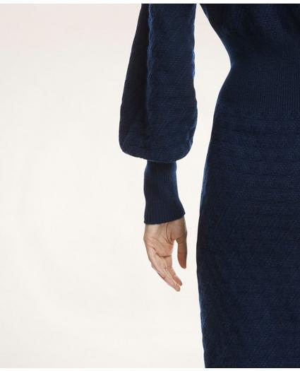 Merino Wool Blouson Sweater Dress