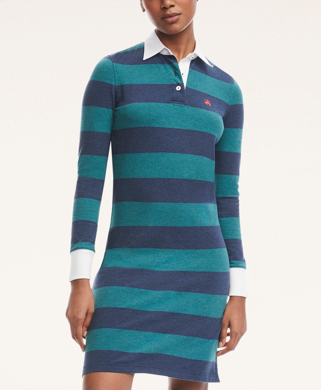 Blue striped polo outlet dress