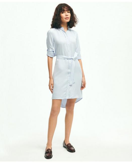 Brooks Brothers Soft Icons Shirt Dress | Blue | Size 12