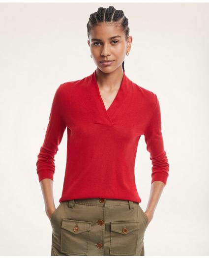 Silk-Cashmere Shawl-Collar Sweater
