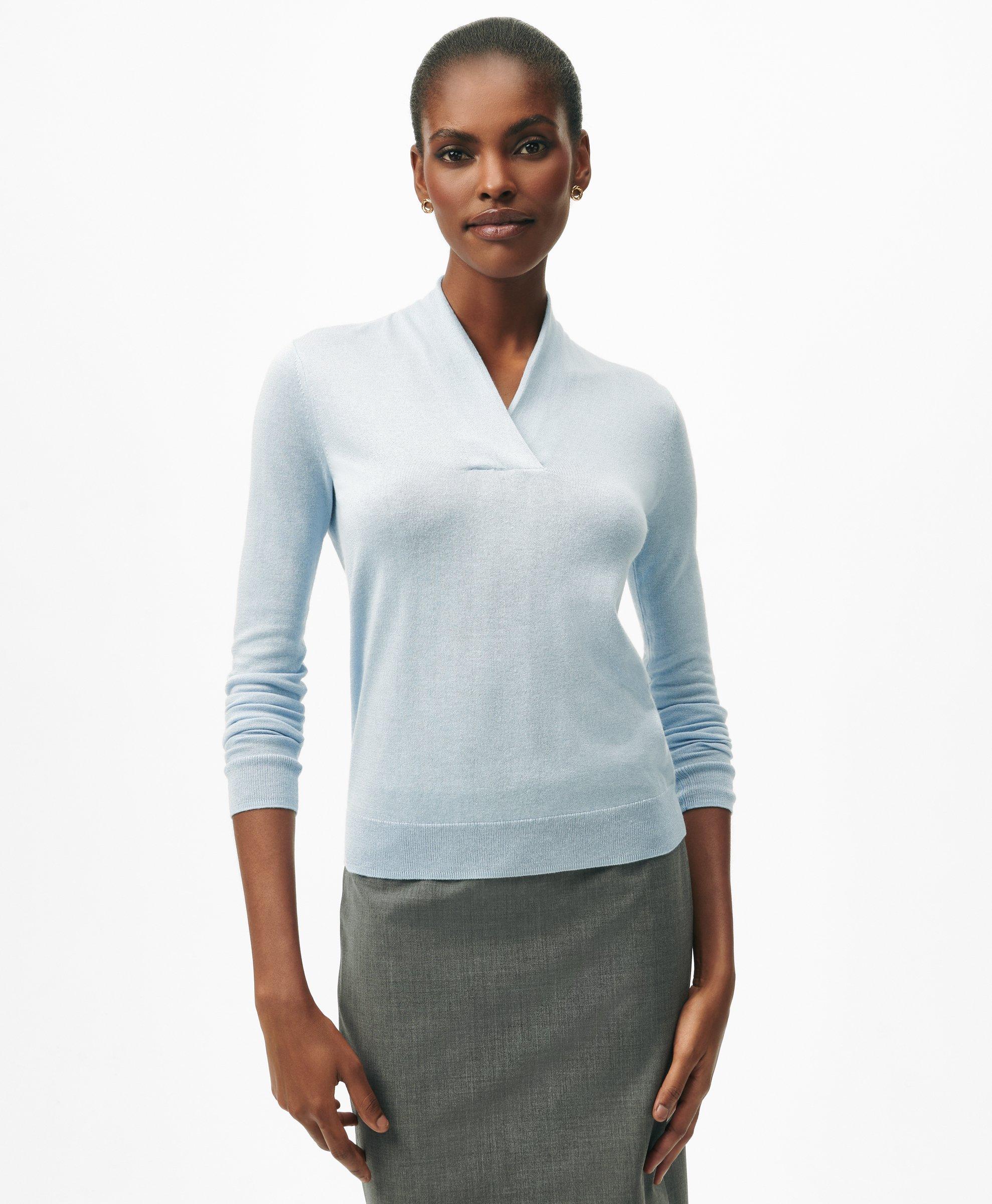 Layered sweater with collar hotsell