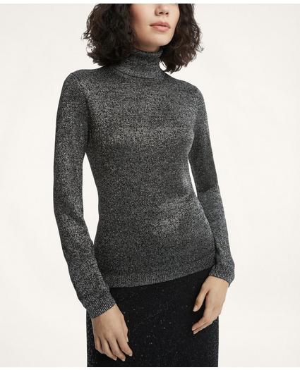 Sparkle-Knit Turtleneck Sweater