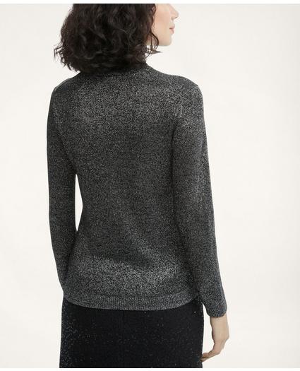 Sparkle-Knit Turtleneck Sweater