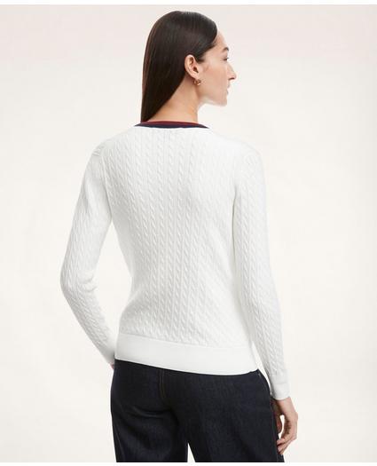 Supima Cotton Tennis Cardigan Sweater