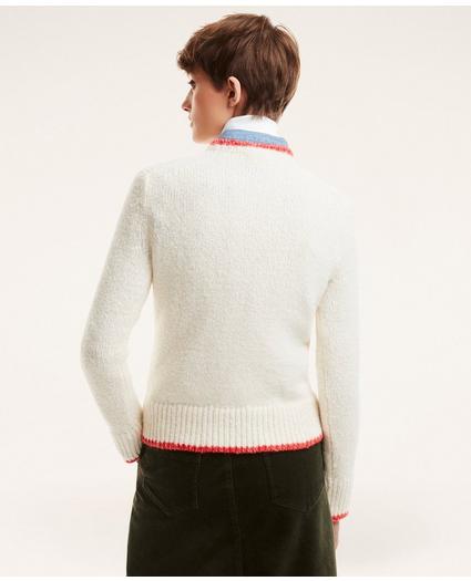 Wool-Cotton Blend Tipped Sweater