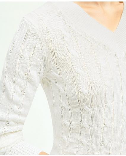 Italian Linen Cable Knit Sweater