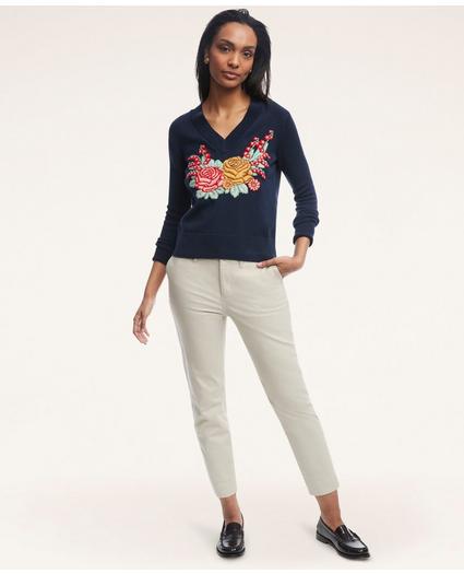 Supima Cotton Embroidered Sweater