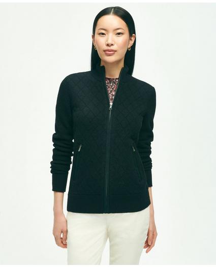 Merino Wool Quilted Sweater Jacket